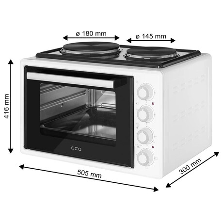 Elektrick trouba ECG ETH 3502W