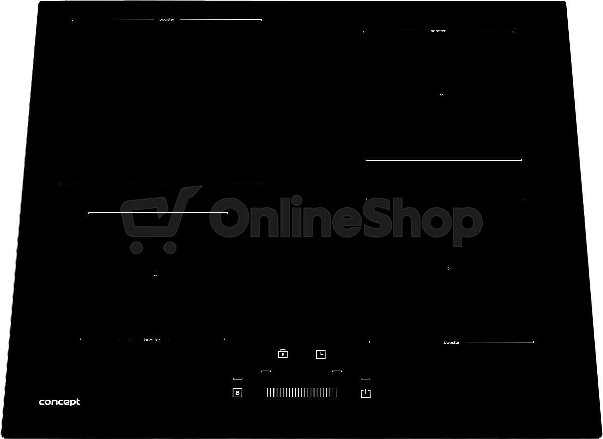 SET Trouba Concept ETV8560bcN BLACK + Indukční deska Concept IDV4360