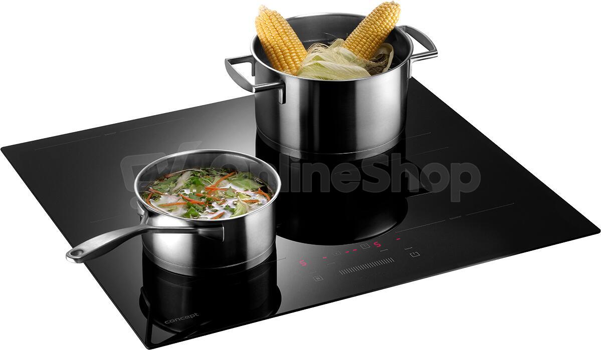 SET Trouba Concept ETV8560bcN BLACK + Indukční deska Concept IDV4360