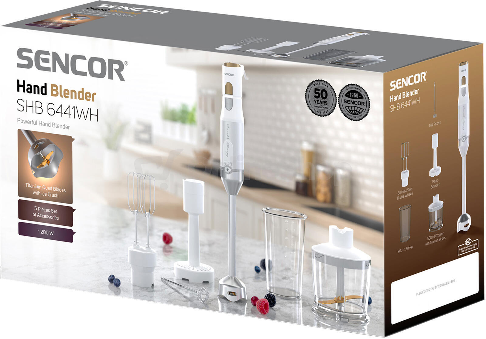 Mixér tyčový Sencor SHB 6441WH