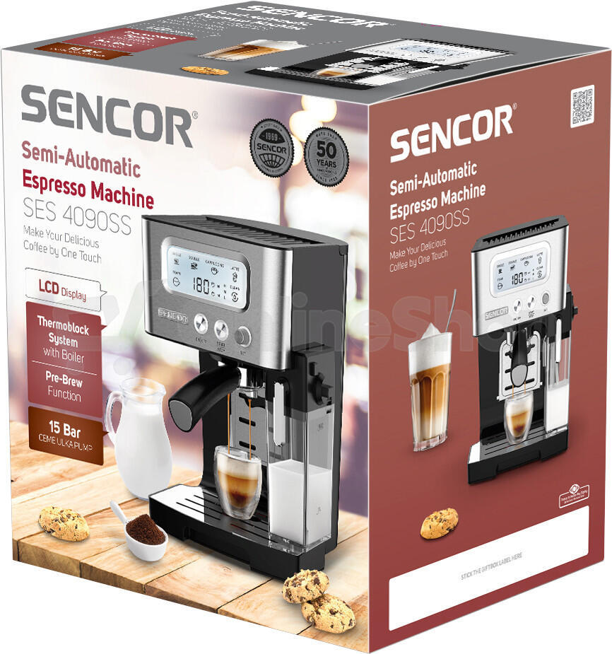 Pákové espresso Sencor SES 4090SS