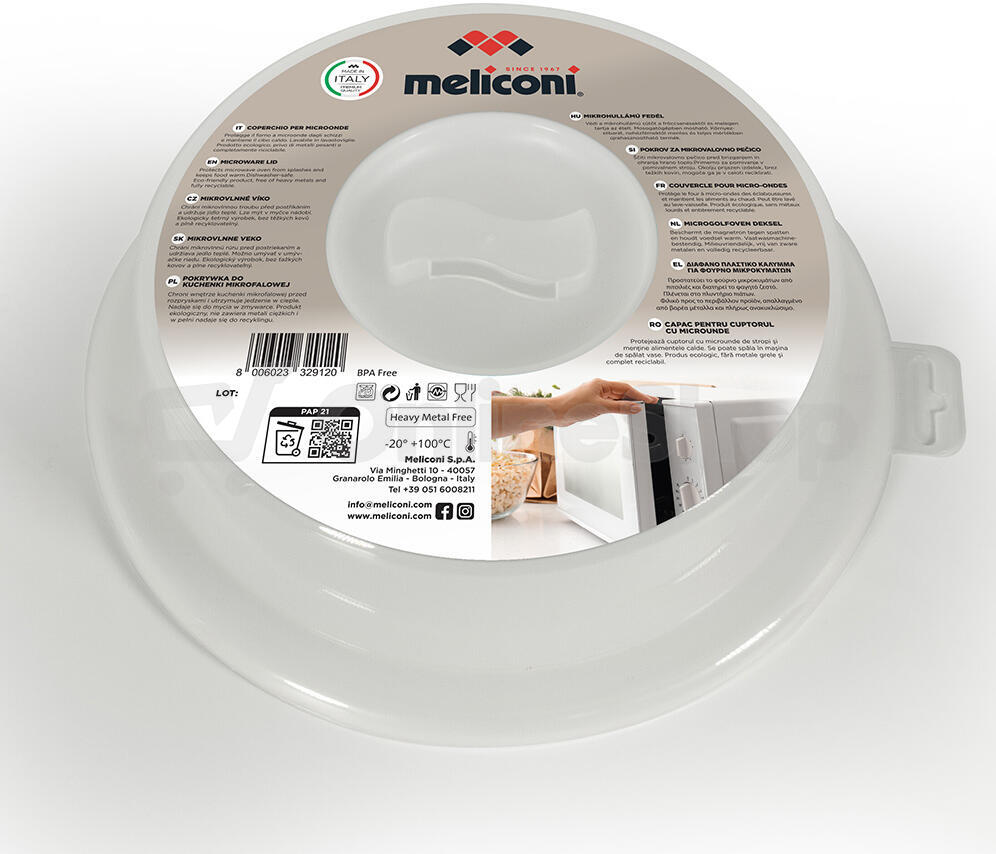 Poklop do mikrovlnné trouby Meliconi průměr 26 cm