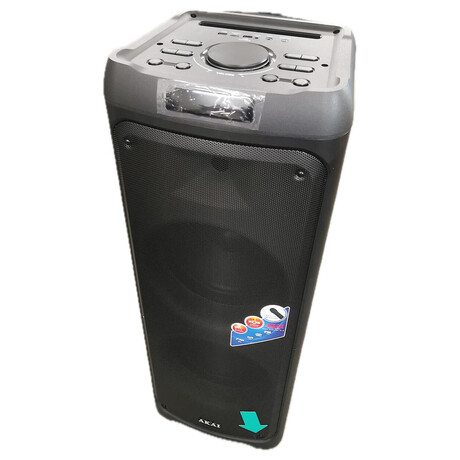 AKAI Party speaker 1010, penosn, Bluetooth, LED displej, 100 WRMS, lehce pokozeno | Skuten fotografie prodvanho kusu (foto 1)