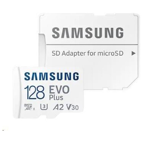 Samsung EVO Plus/micro SDXC/128GB/UHS-I U3 / Class 10/+ Adaptr/Bl (MB-MC128SA/EU)