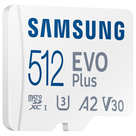 Samsung EVO Plus/micro SDXC/512GB/UHS-I U3 / Class 10/+ Adaptr/Bl (MB-MC512SA/EU)