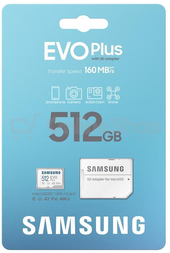 Samsung micro SDXC karta 512 GB EVO Plus + SD adaptér (MB-MC512SA/EU)