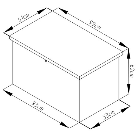 Zahradn box G21 Denver 280 L, antracitov plechov