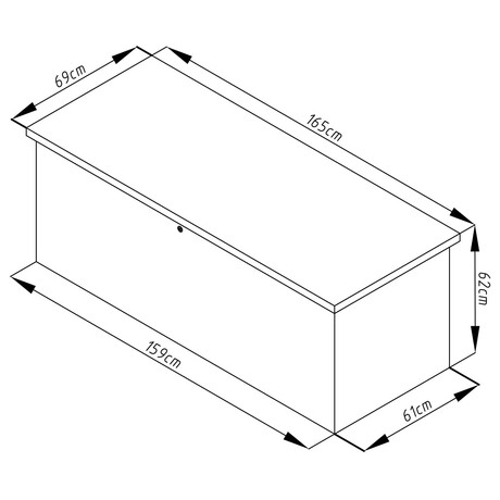 Zahradn box G21 Denver 560 L, ed plechov