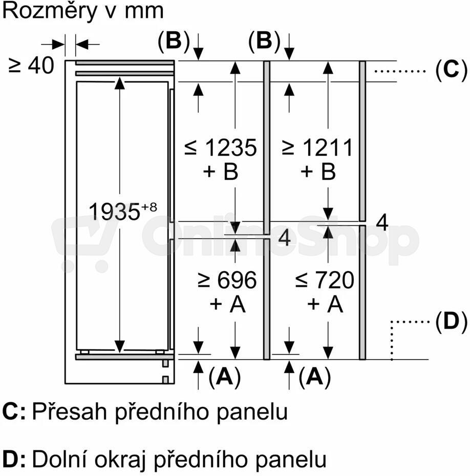 Vestavná chladnička Bosch KBN96ADD0