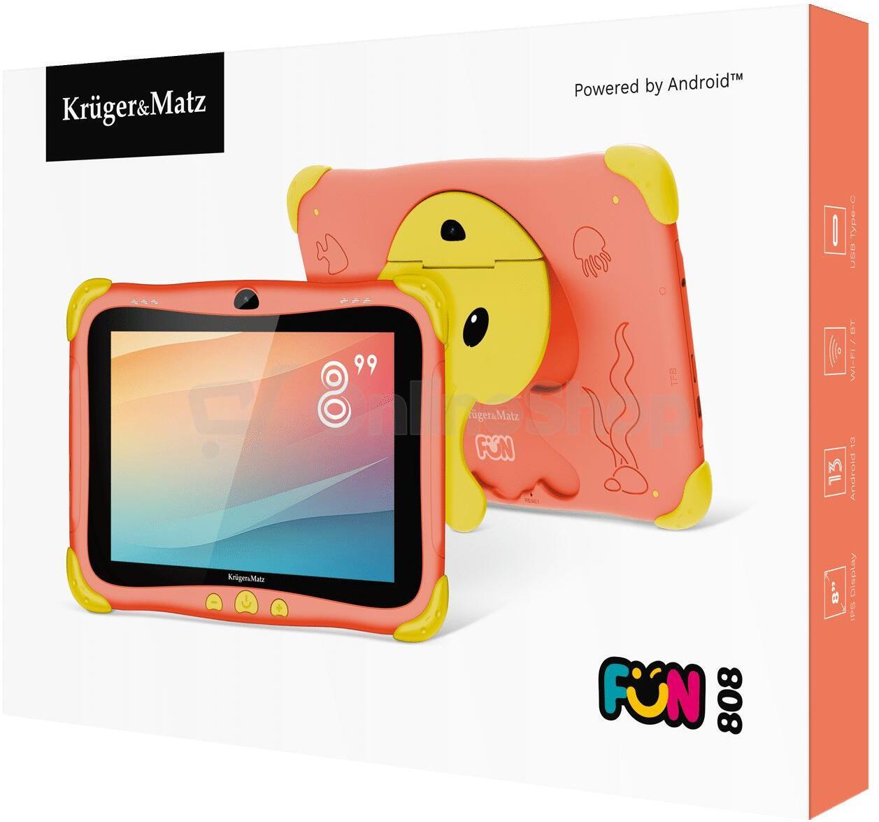 Dětský tablet Kruger&Matz Fun 808, červený