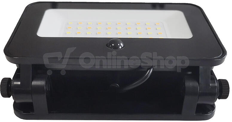 LED solární reflektor Solight se senzorem, 6W, 660lm, 3CCT, Li-Ion, černá