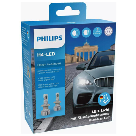 Autorovka Philips LED H4 Ultinon Pro6000 HL 2ks