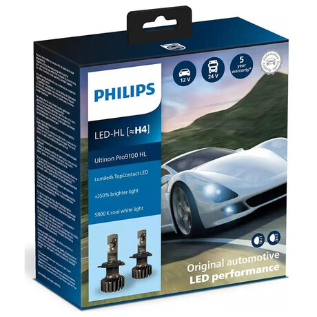 Autorovka Philips LED H4 Ultinon Pro9100 HL 2ks