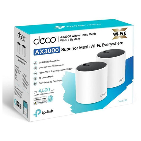 TP-Link Deco X55 AX3000 Wi-Fi 6 mesh systém, 3x GLAN, 2pack (Deco X55(2-pack))