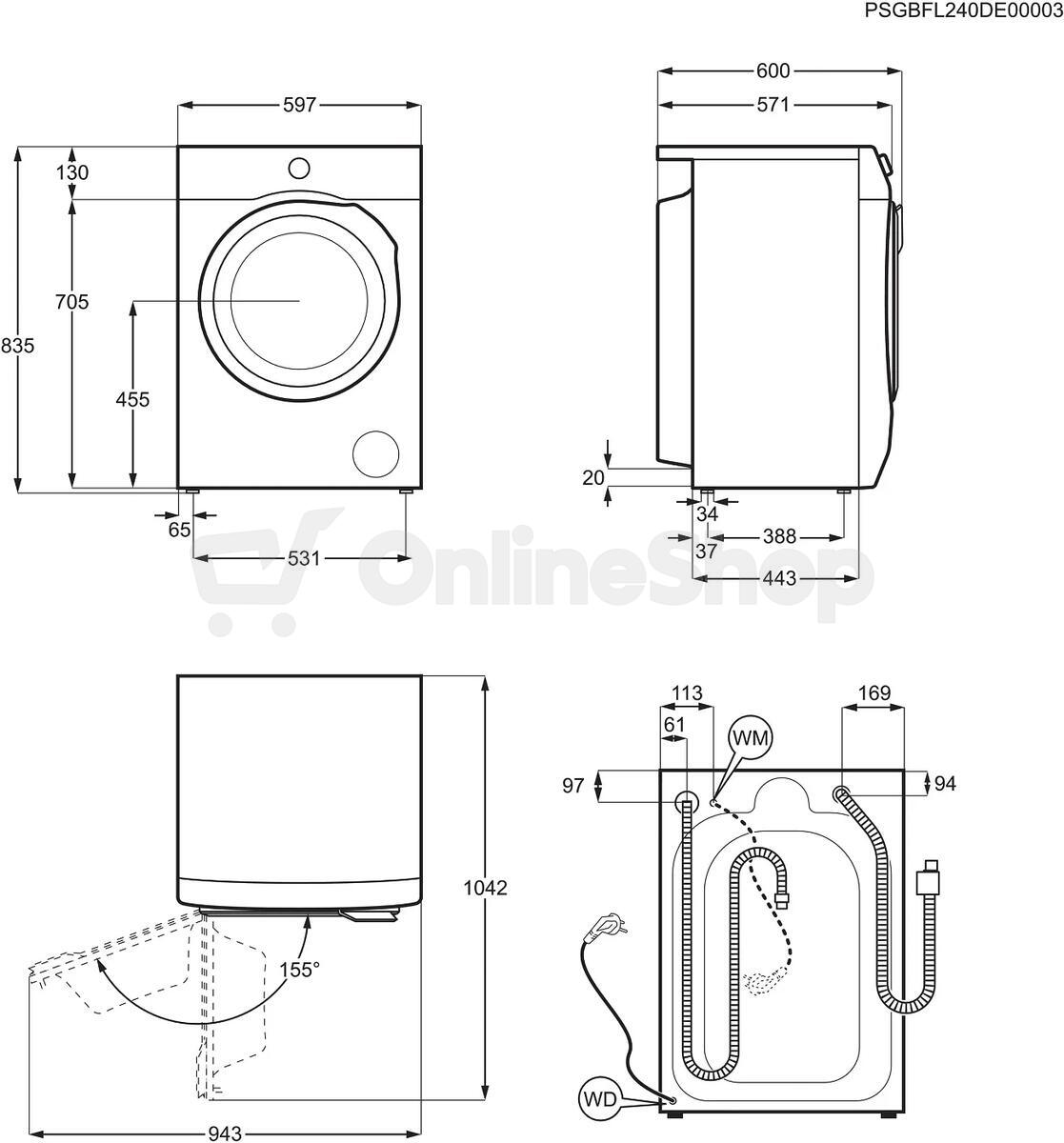 Pračka se sušičkou Electrolux EW7W2481C 700 DualCare™