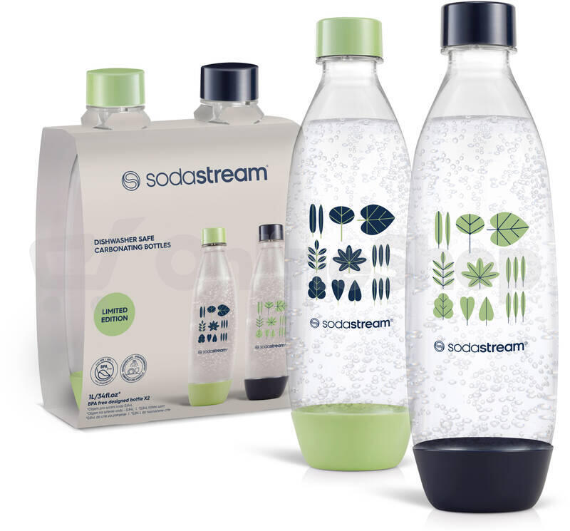 Náhradní láhev SodaStream FUSE 2x1l, zelená/modrá