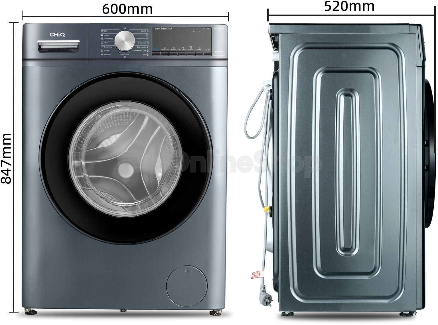 Pračka ChiQ CFL80-14586IM3XA