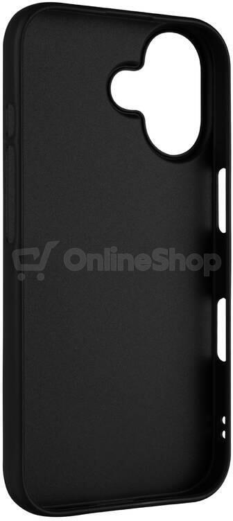 Zadní pogumovaný kryt FIXED Story pro Apple iPhone 16, černý