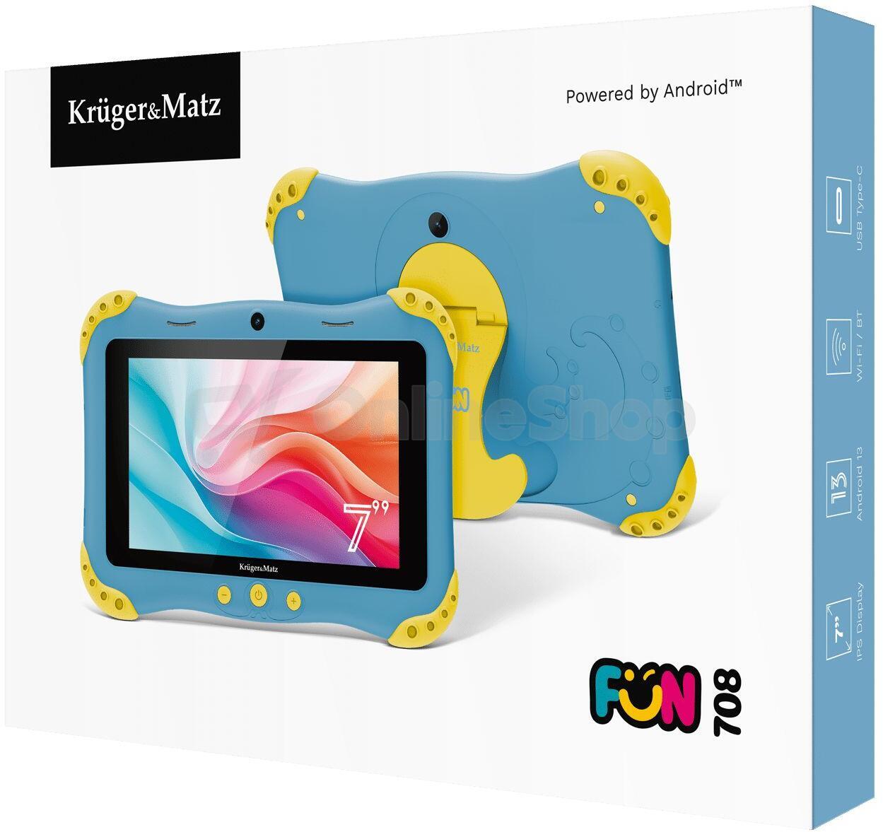 Dětský tablet Kruger&Matz Fun 708, modrý