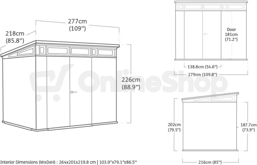 KETER PENT Signature HORIZONTAL domek 9x7 - hnědý