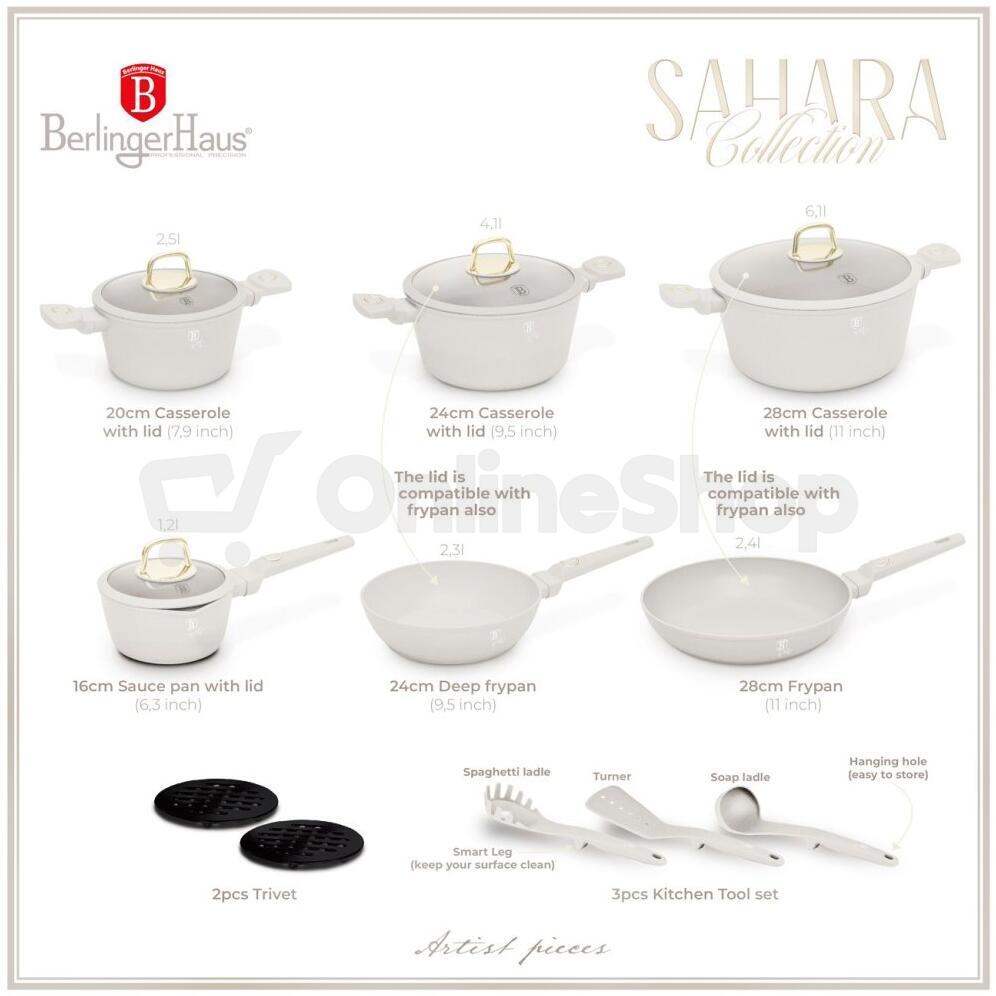 Sada nádobí BerlingerHaus Sahara Collection BH-8081, 15 ks