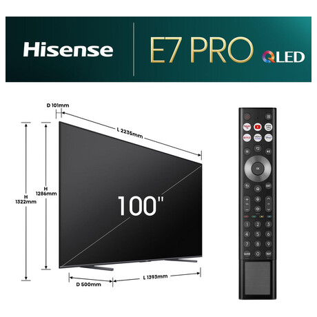 UHD QLED TV Hisense 100E7NQ PRO | Skuten fotografie prodvanho kusu | Skuten fotografie prodvanho kusu | Skuten fotografie prodvanho kusu