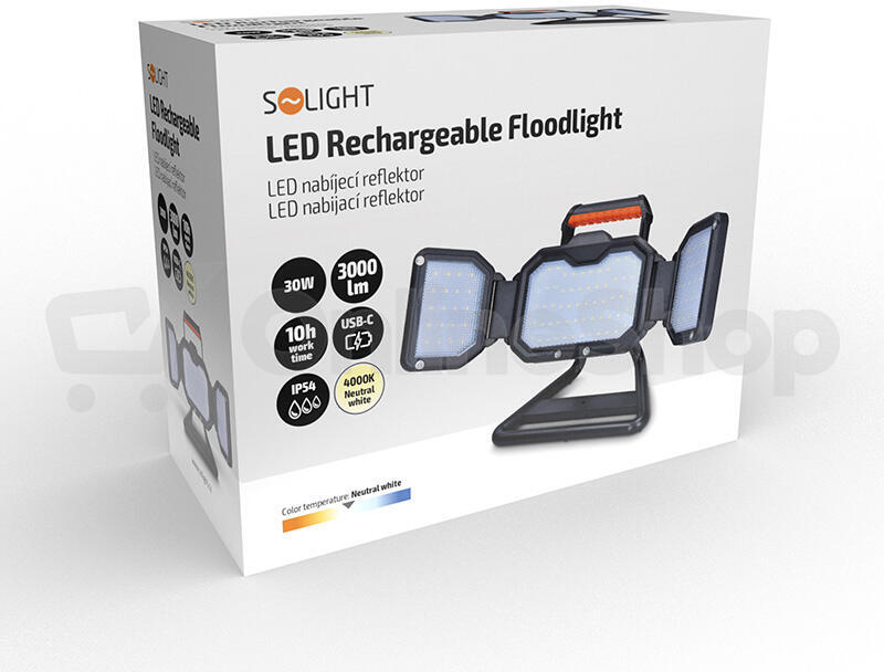 LED reflektor Solight WM-30W-RE