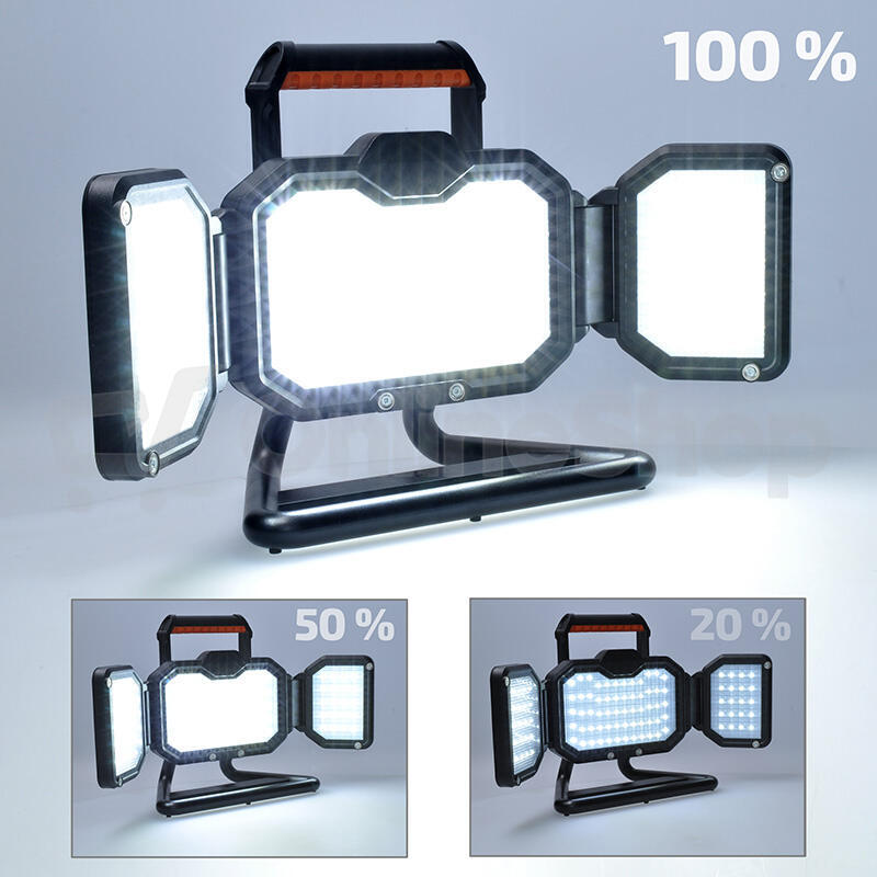 Přenosný LED reflektor Solight 50 W, oranžovo-černý