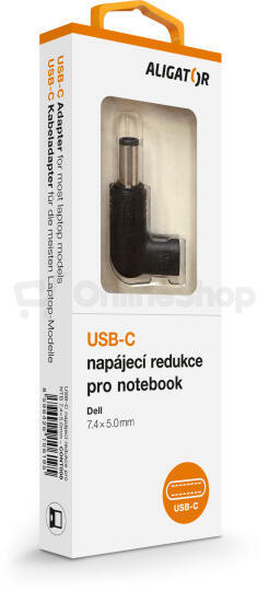 Aligator USB-C napájecí redukce 7,4 x 5,0 mm pro notebooky Dell