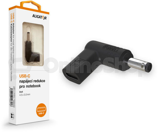 Aligator USB-C napájecí redukce 4,5 x 3,0 mm pro notebooky Dell