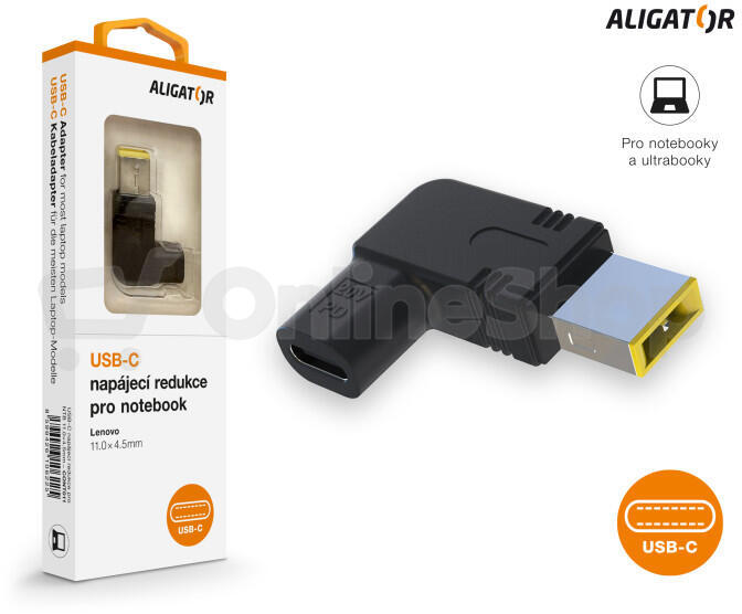 Aligator USB-C napájecí redukce 11 x 4,5 mm pro notebooky Lenovo