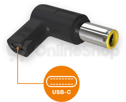 Aligator USB-C napájecí redukce 7,9 x 5,5 mm pro notebooky Lenovo