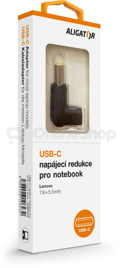 Aligator USB-C napájecí redukce 7,9 x 5,5 mm pro notebooky Lenovo