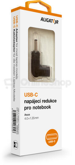 Aligator USB-C napájecí redukce 4,0 x 1,35 mm pro notebooky Asus