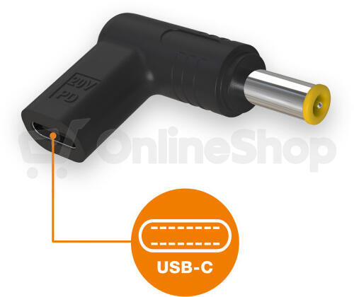 Aligator USB-C napájecí redukce 5,5x3,0 mm pro notebooky Samsung
