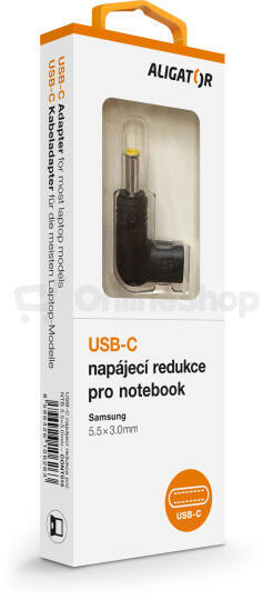 Aligator USB-C napájecí redukce 5,5x3,0 mm pro notebooky Samsung