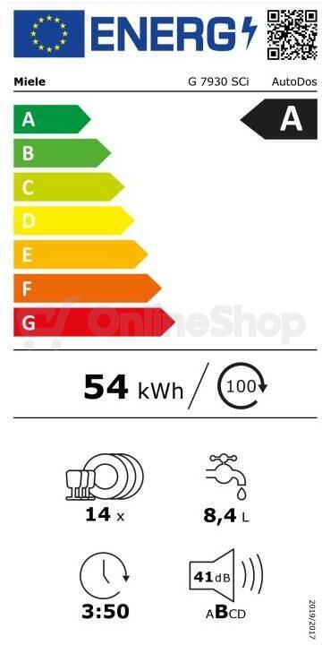 Vestavná myčka Miele G 7930 SCi