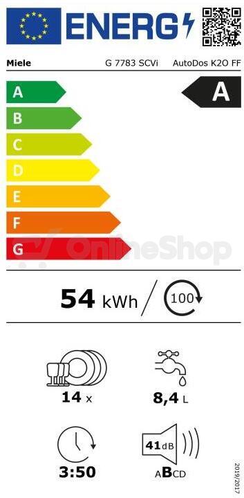Vestavná myčka Miele G 7783 SCVi K2O