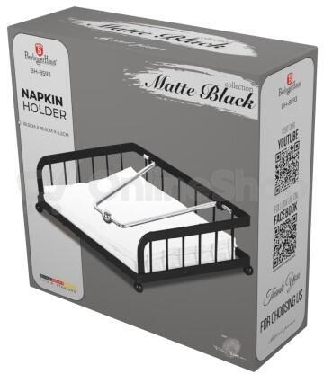 BERLINGERHAUS Držák na ubrousky Matte Black Collection BH-8593