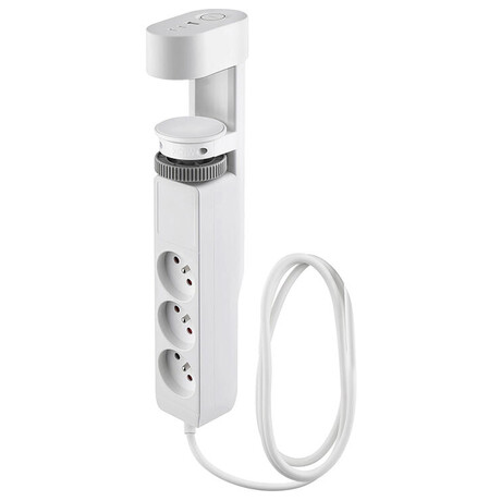 Solight 3z + USB A+C penosn stoln zsuvky, 2m, bl, USB rychlonabjeka 20W PD