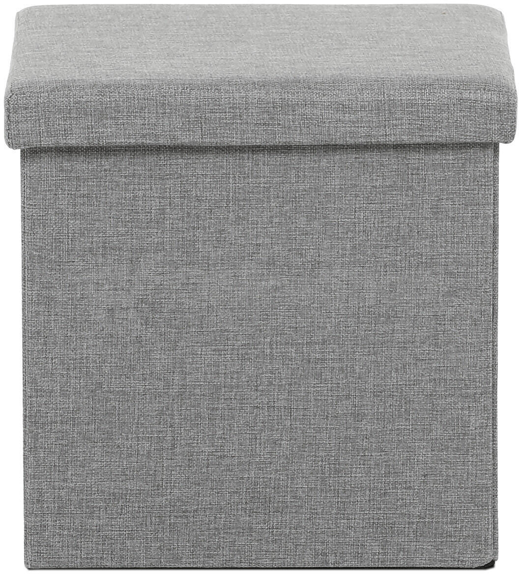 Taburet s úložným prostorem, šedá, látka, TAB-461 GREY2 Autronic