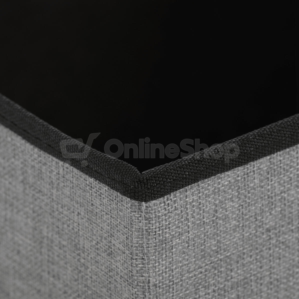 Taburet s úložným prostorem, šedá, látka, TAB-461 GREY2 Autronic