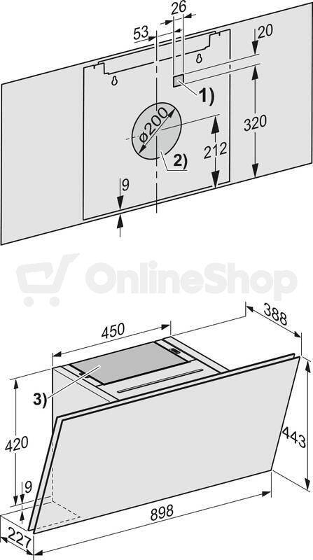 Nástěnný odsavač par Miele DAH 2960 Escala Obsidian, černá