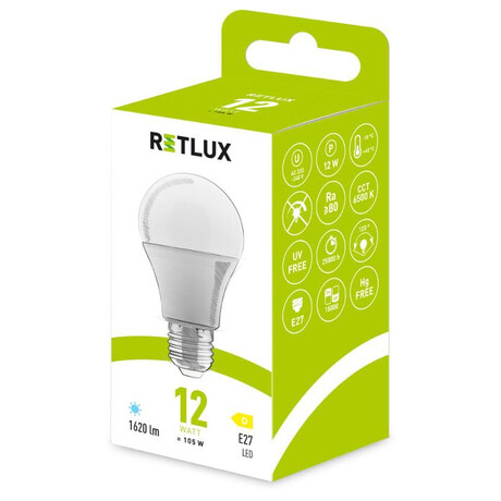 LED rovka Classic Retlux RLL 608 A60 E27 bulb 12W DL