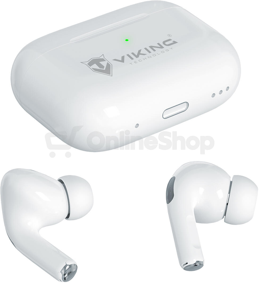 Viking bluetooth sluchátka s mikrofonem VPRORT, bílá