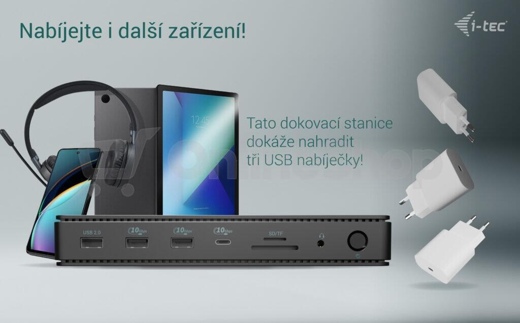 I-tec Thunderbolt4 2x Display Docking Station Gen3, 7x USB, 2.5 GLAN + PowerDelivery 92 W (TB4DUALDPDOCKPDPRO)