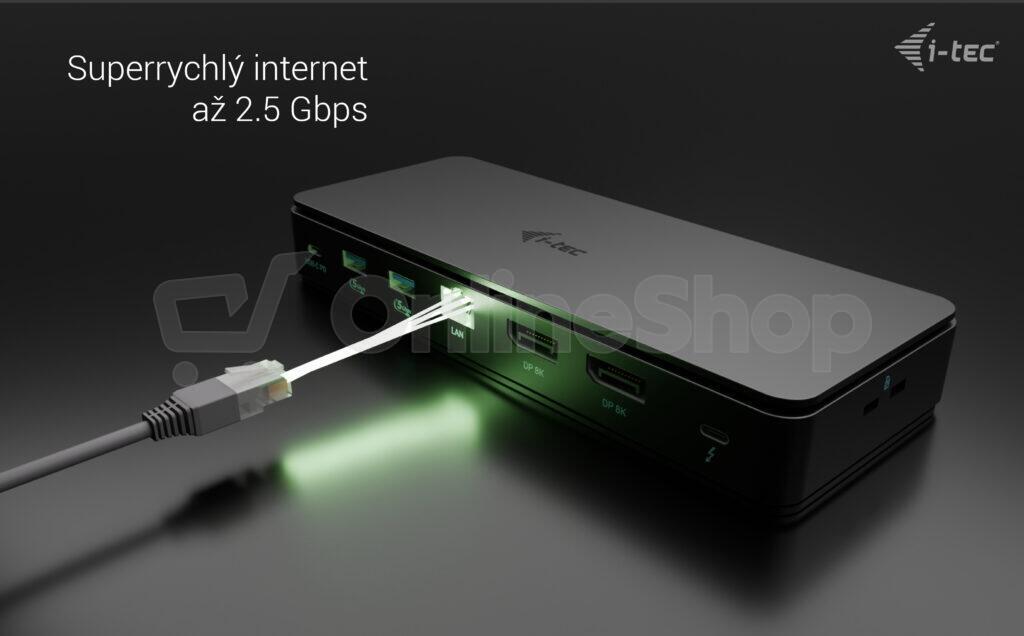 I-tec Thunderbolt4 2x Display Docking Station Gen3, 7x USB, 2.5 GLAN + PowerDelivery 92 W (TB4DUALDPDOCKPDPRO)