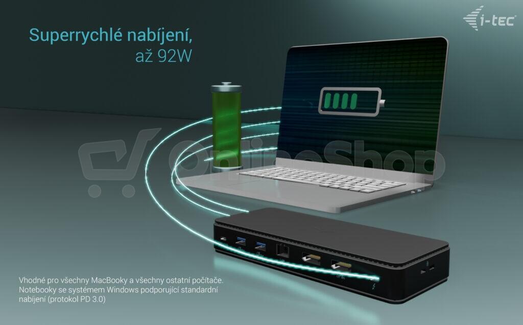 I-tec Thunderbolt4 2x Display Docking Station Gen3, 7x USB, 2.5 GLAN + PowerDelivery 92 W (TB4DUALDPDOCKPDPRO)