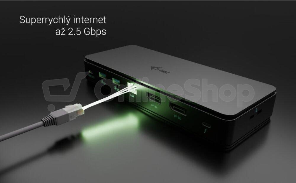 I-tec Thunderbolt4 2x Display Docking Station Gen3, 7x USB, 2.5 GLAN + PowerDelivery 92 W (TB4DUALDPDOCKPDPRO)