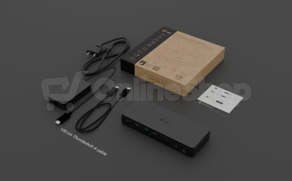 I-tec Thunderbolt4 2x Display Docking Station Gen3, 7x USB, 2.5 GLAN + PowerDelivery 92 W (TB4DUALDPDOCKPDPRO)